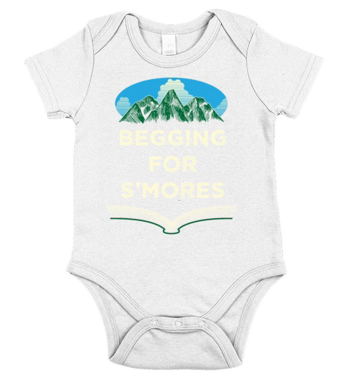 Begging for Smores Camping Camper Camp Campsite Fo Short Sleeve Baby One-Piece