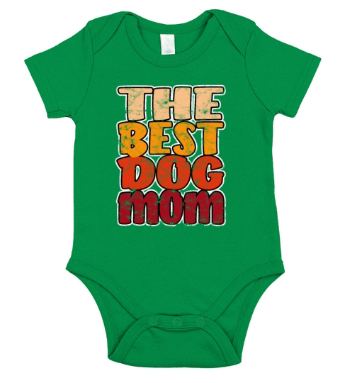 best dog mom retro Short Sleeve Baby One-Piece