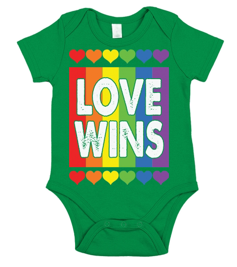 Love Wins Marriage LGBT Pride Short Sleeve Baby One-Piece