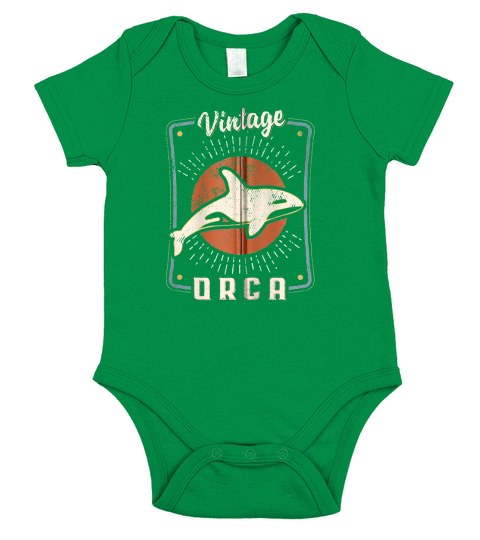 Orca Whisperer Vintage Classic Retro Animal Love Short Sleeve Baby One-Piece