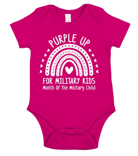 Purple Up For Military Kids Short Sleeve Baby One-Piece