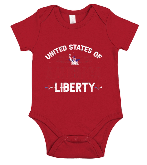 United States Of America Liberty Short Sleeve Baby One-Piece