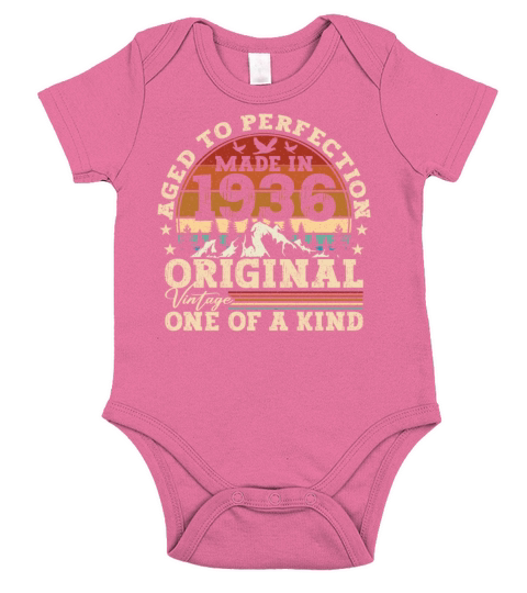 Vintage Birthday Original Gift Idea 1936 Short Sleeve Baby One-Piece