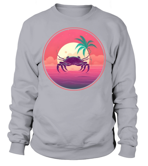 Retro Vintage Crab Lovers Style Sweatshirt Unisex