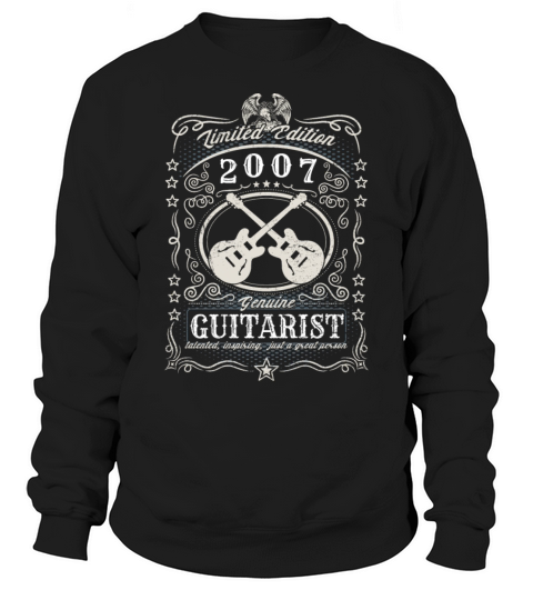 Vintage 2007 Guitarist Birthday Gift Guitar Player Sweatshirt Unisex