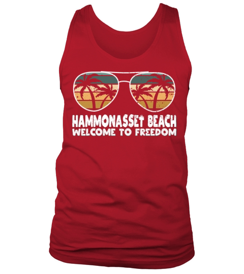 Hammonasset Beach Welcome to Freedom Vacation Sayi Tank Top Unisex