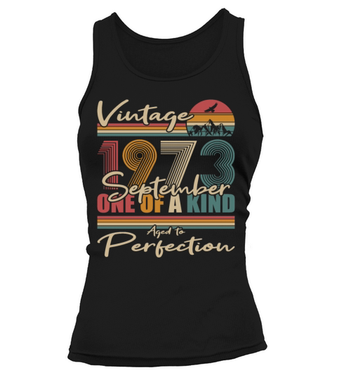 50th birthday september 1973 vintage 1973 Tank top Woman