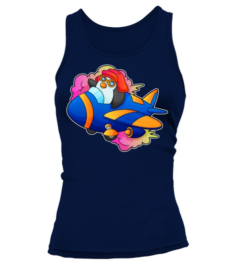 Penguin As Pilot With Plane Tank top Woman