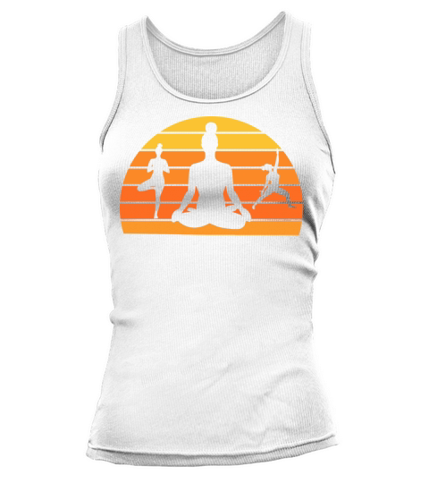 Yoga Meditation Poses Retro Vintage Fitness Tank top Woman