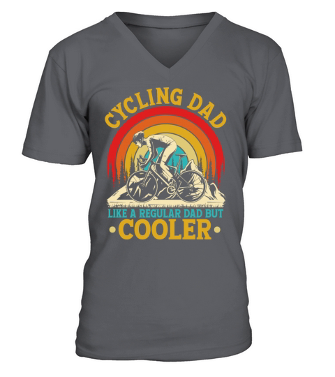 Cycling Dad Like A Regular Dad But Cooler V-Neck T-shirt