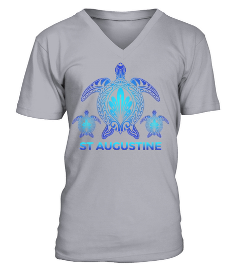 Vintage St Augustine Florida FL Turtle Souvenirs V-Neck T-shirt