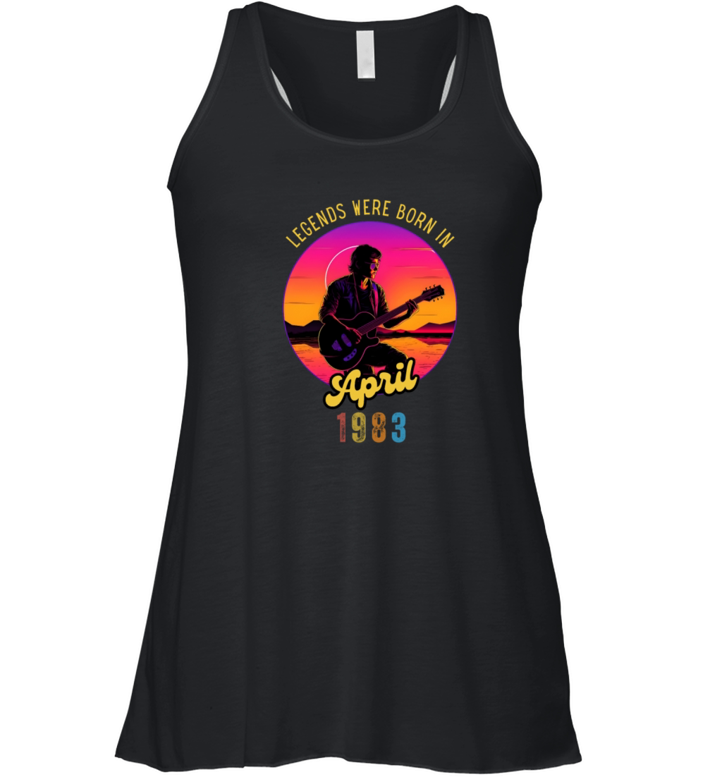 Legends guitar were born in april 1983 Women's Flowy Tank Top