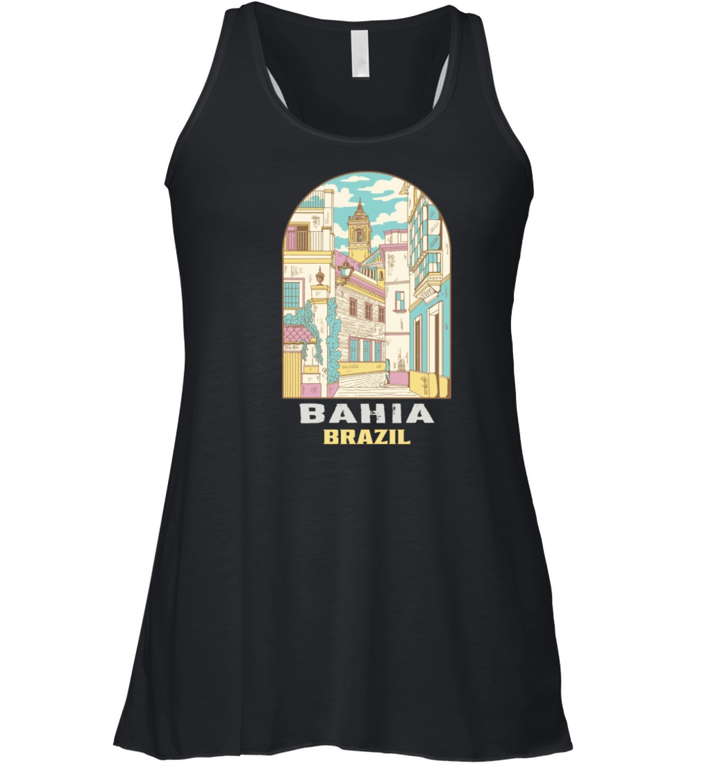 Salvador Bahia Brazil Vintage Landscape Women's Flowy Tank Top