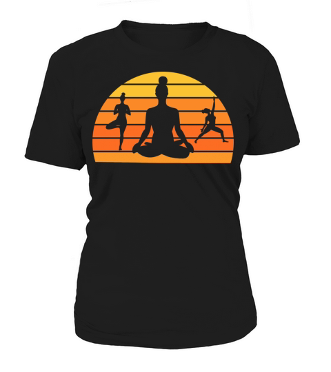 Yoga Meditation Poses Retro Vintage Fitness Women's T-Shirt