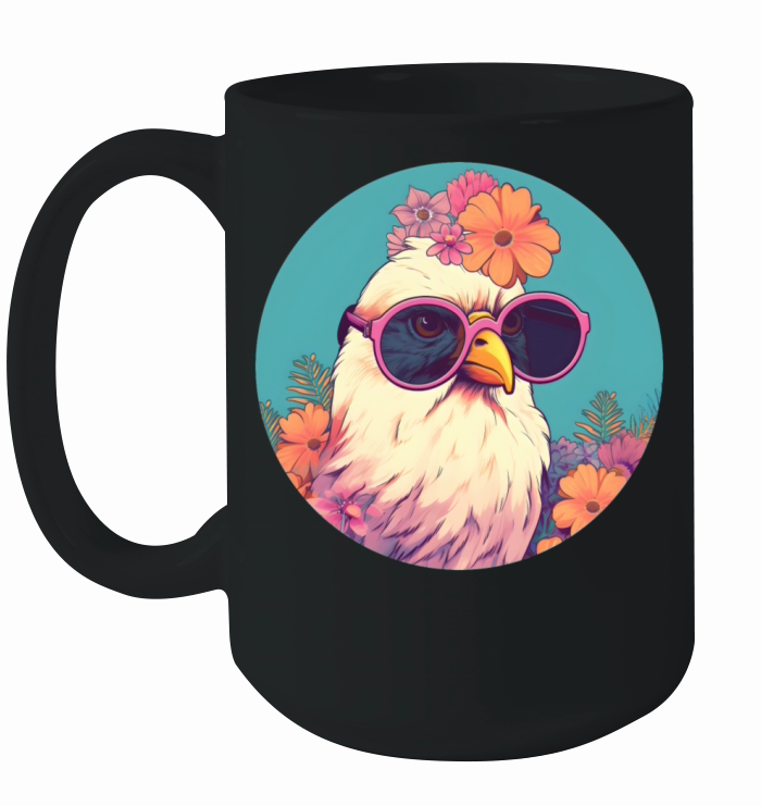 80s 90s Vintage Chicken Style Ceramic Mug
