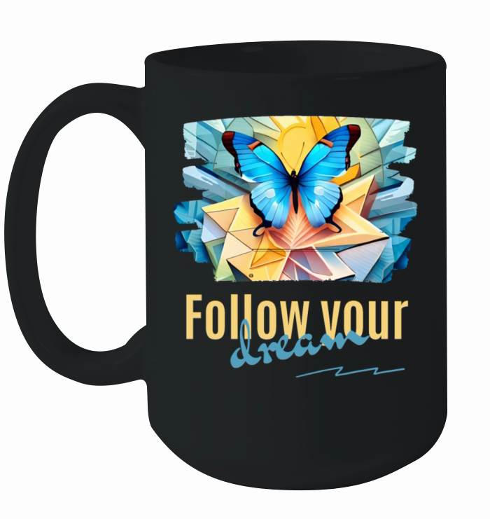 butterfly pattern Ceramic Mug