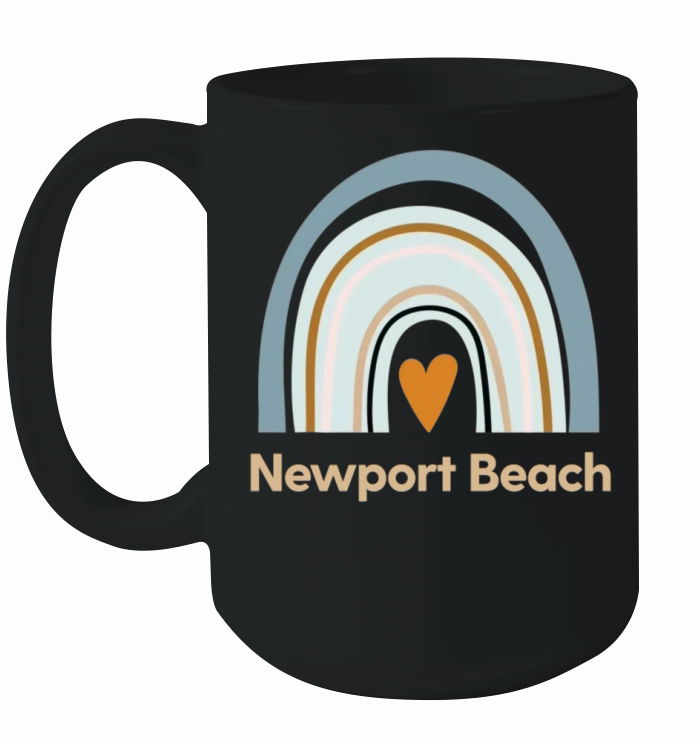 newport beach boho rainbow Ceramic Mug