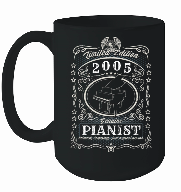Vintage 2005 Pianist Birthday Gift Piano Player Ceramic Mug
