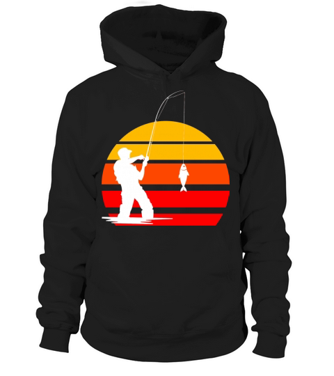 Angler vintage sunset retro Hoodie Unisex