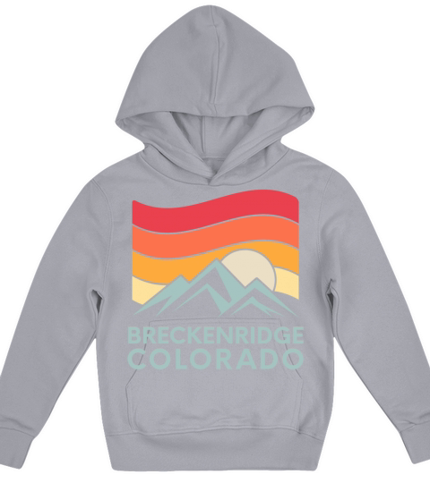 breckenridge colorado retro sunset Kids Hoodie