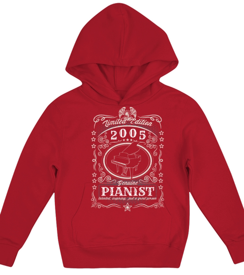 Vintage 2005 Pianist Birthday Gift Piano Player Kids Hoodie