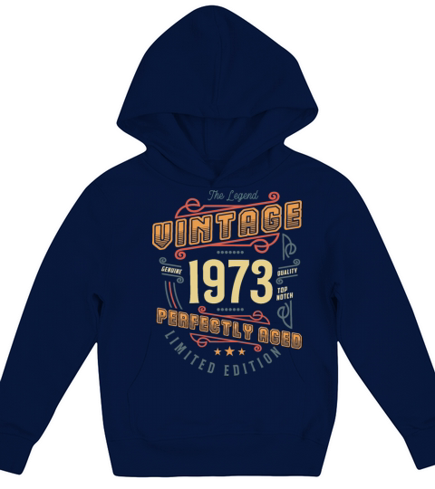 Vintage Legend Since 1973 Kids Hoodie
