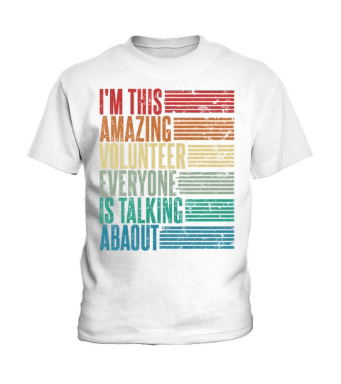 Vintage Volunteer Profession Gift Retro Kids T-Shirt