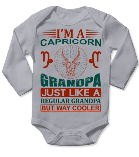 im a Capricorn grandpa shirt funny Capricorn Long Sleeve Baby One-Piece