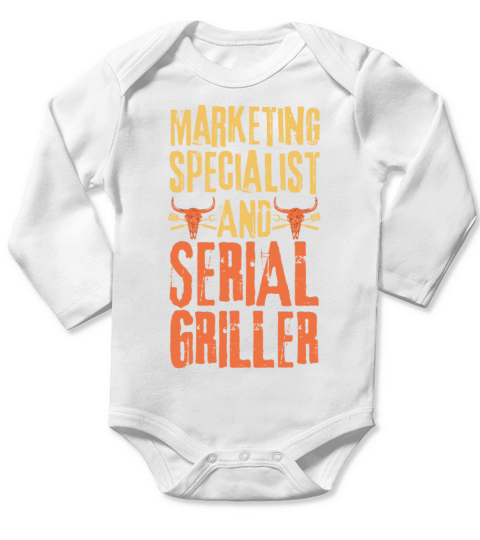 Marketing-specialist and Serial Griller Long Sleeve Baby One-Piece