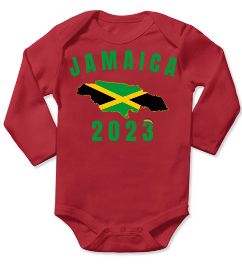 Retro Vintage Jamaica Family Vacation 2023 Long Sleeve Baby One-Piece