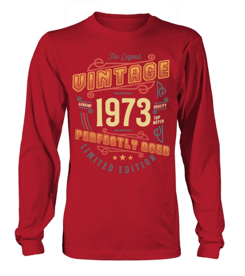 Vintage Legend Since 1973 Long sleeved Unisex