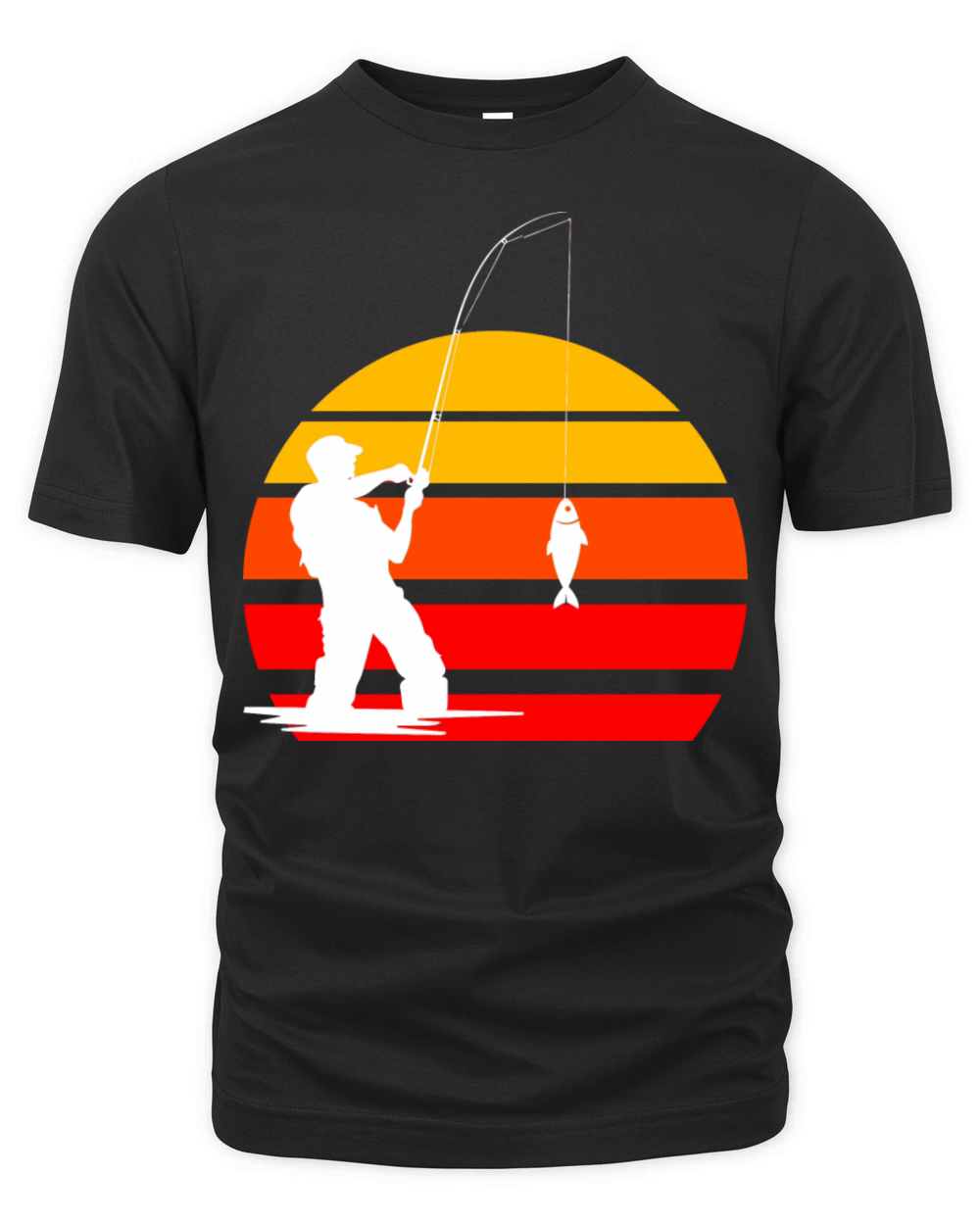 Angler vintage sunset retro Organic Unisex T-shirt