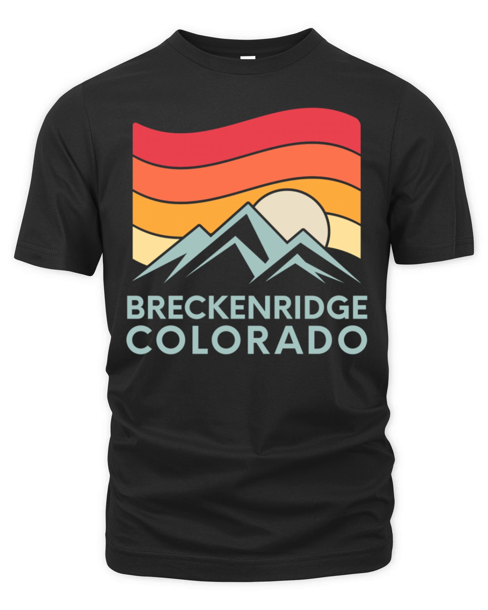 breckenridge colorado retro sunset Organic Unisex T-shirt