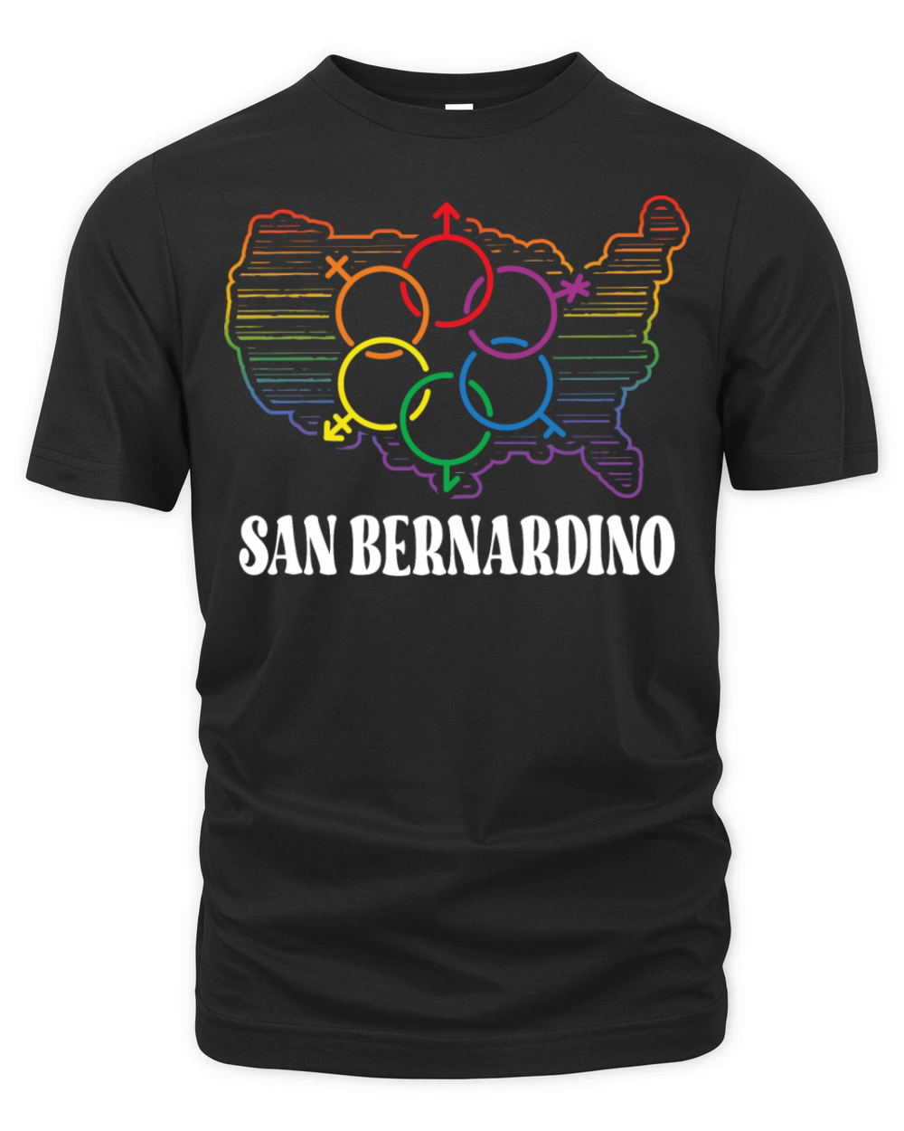 San Bernardino Pride Month Pride Flag LGBT Communi Organic Unisex T-shirt