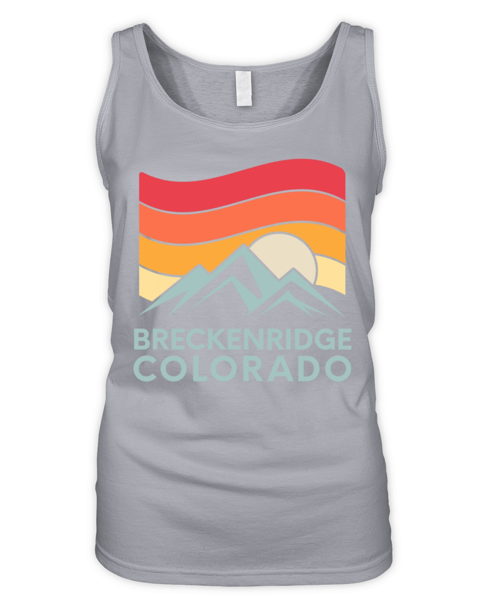 breckenridge colorado retro sunset Organic Women's Tank Top