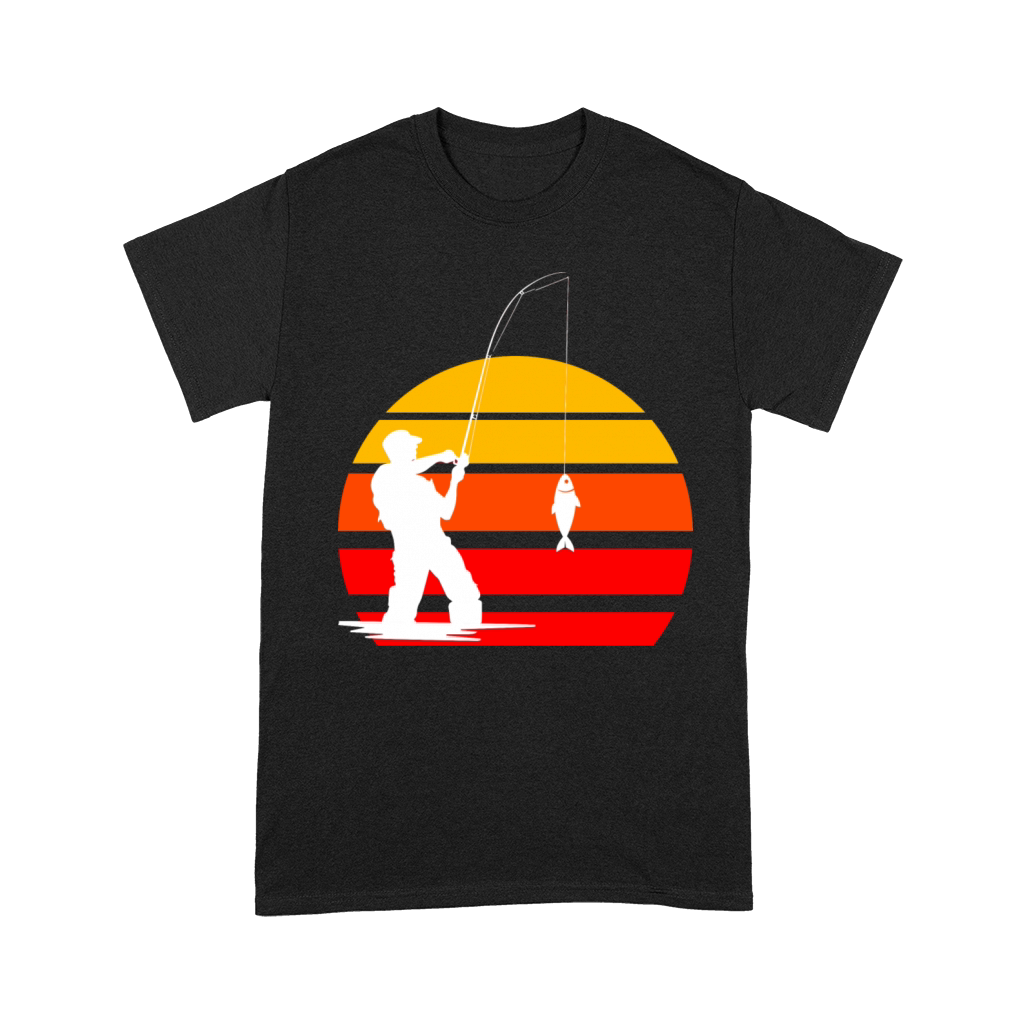 Angler vintage sunset retro Premium T-shirt