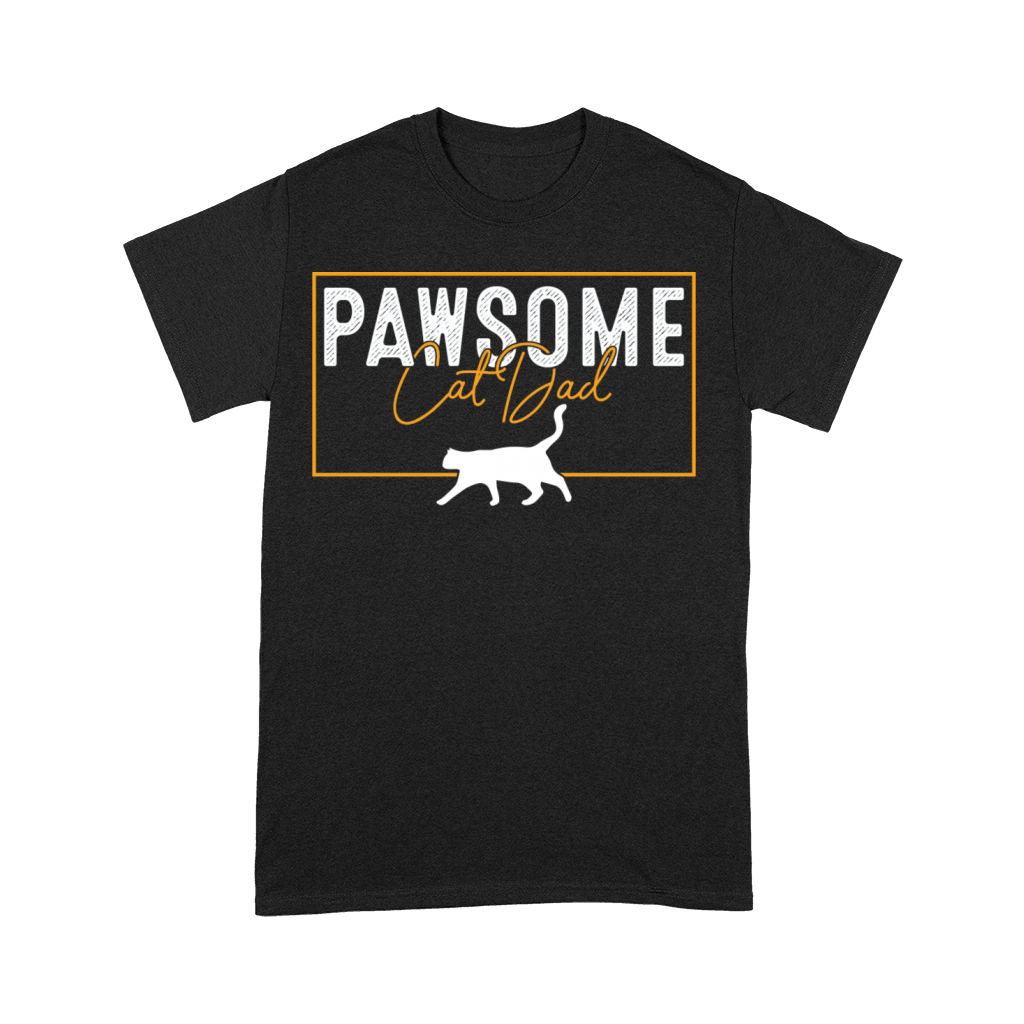 Pawsome Vintage Best Cat Dad Ever Cat Daddy Father Premium T-shirt