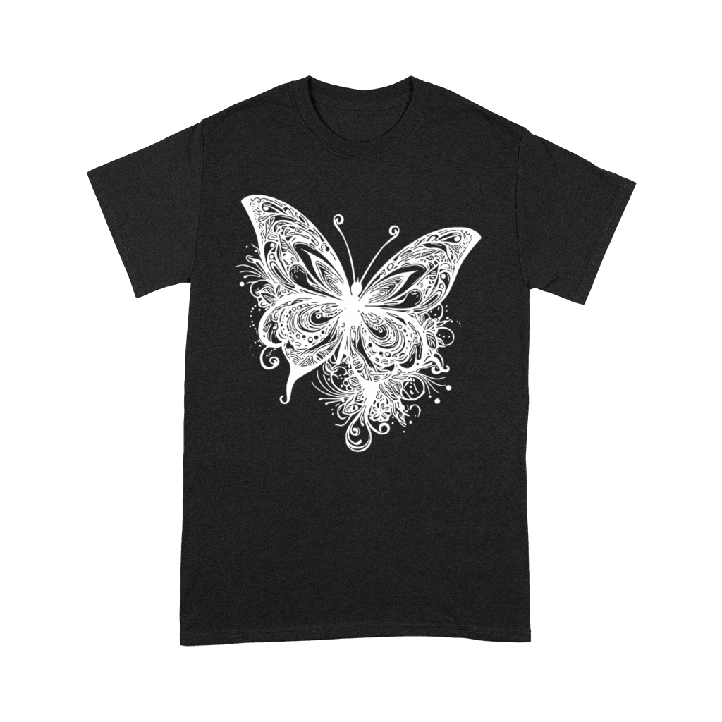 Pretty Vintage Butterfly Tattoo Line Style Premium T-shirt