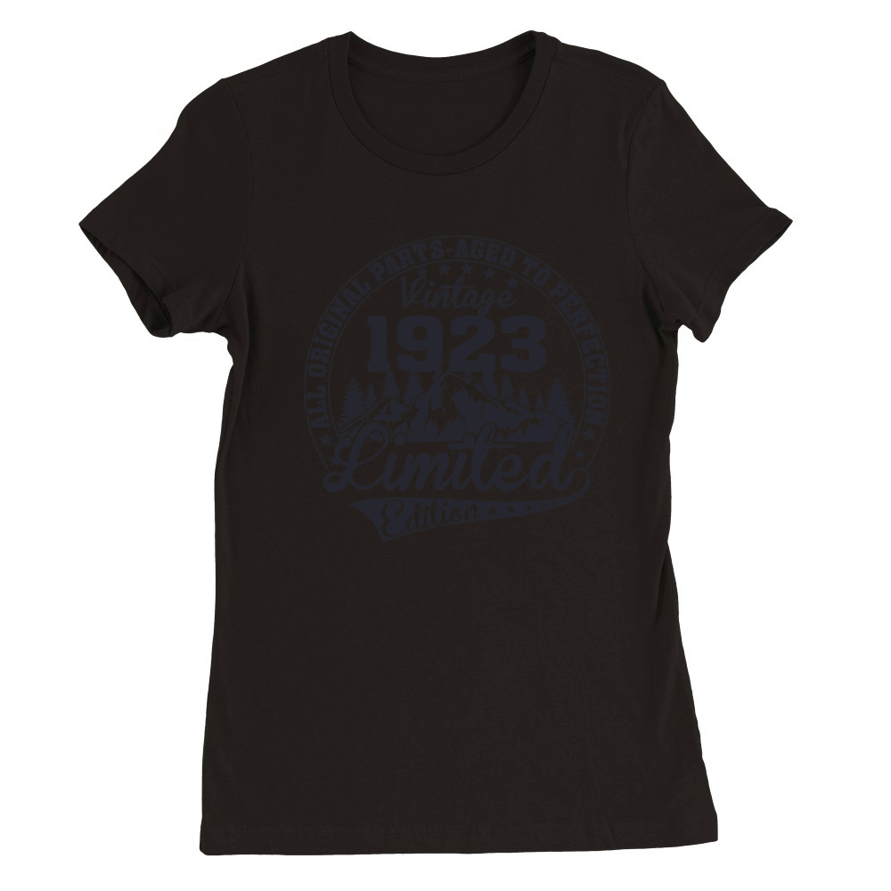 Original 1923 Vintage Vintage Retro Anniversary Premium Womens Crewneck T-shirt