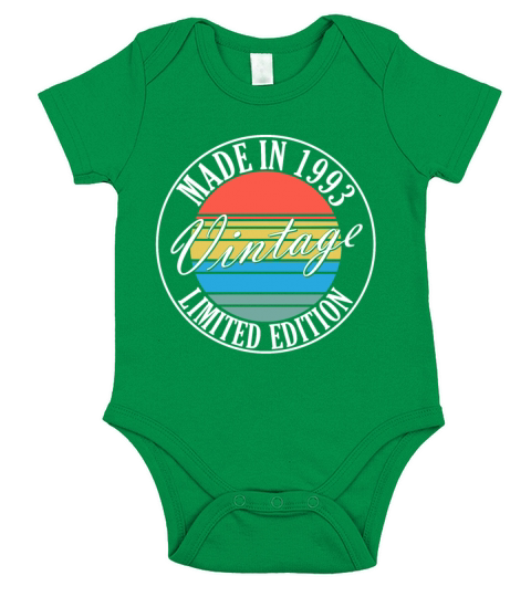 30th birthday vintage 1993 vintage 1993 Short Sleeve Baby One-Piece