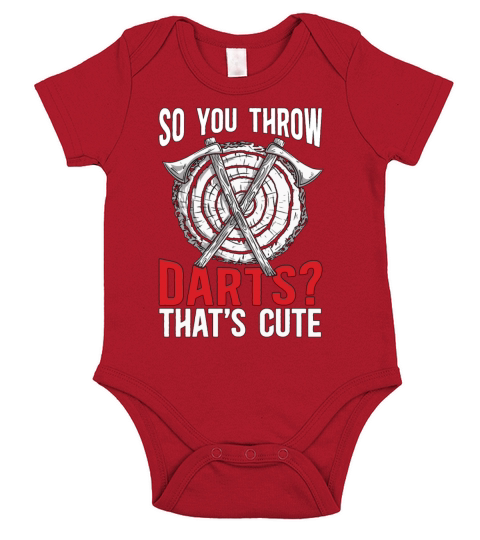 Axe Throwing So You Throw Darts Bullseye Chopping Short Sleeve Baby One-Piece