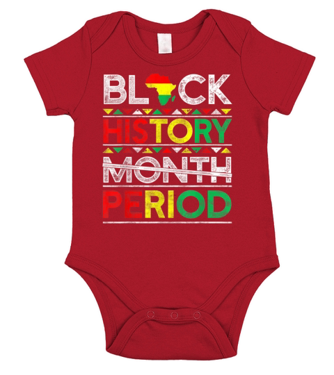 Black History Month Period African American Short Sleeve Baby One-Piece
