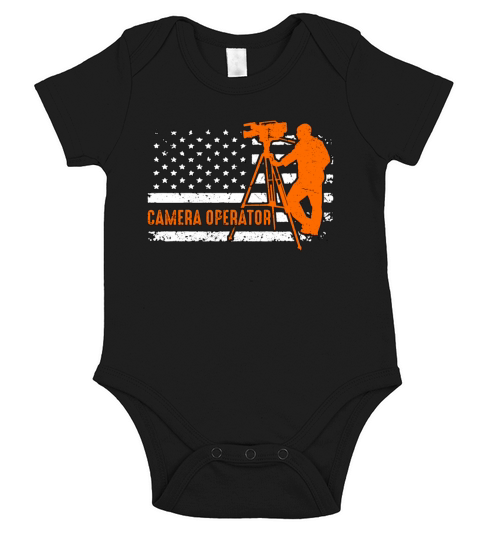 Camera Operator Retro Video Producer Cameraman Short Sleeve Baby One-Piece