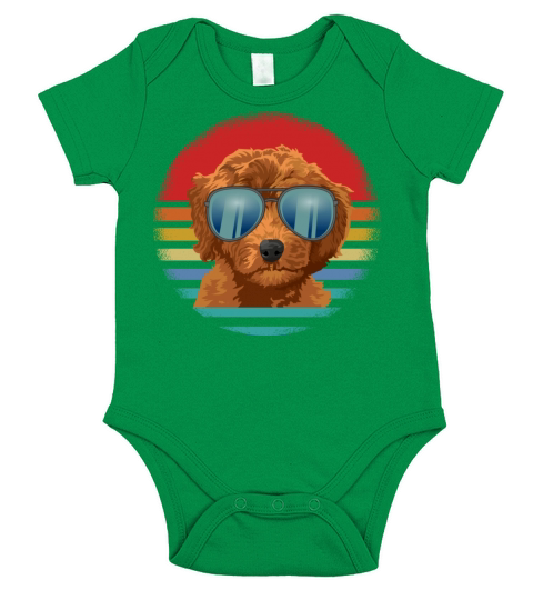 Goldendoodle Dog Gift Short Sleeve Baby One-Piece