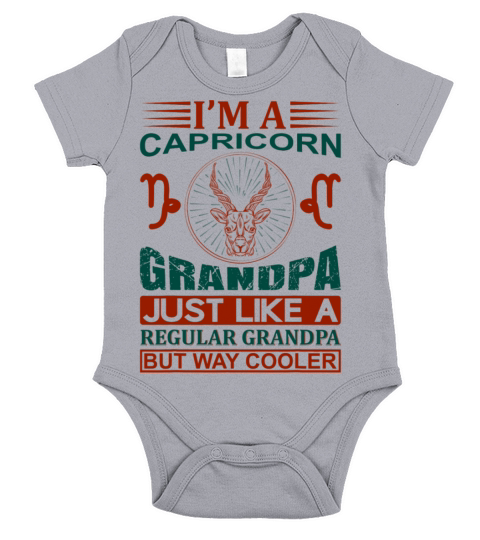 im a Capricorn grandpa shirt funny Capricorn Short Sleeve Baby One-Piece