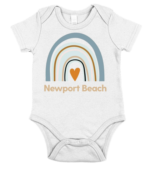 newport beach boho rainbow Short Sleeve Baby One-Piece