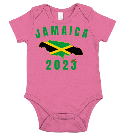 Retro Vintage Jamaica Family Vacation 2023 Short Sleeve Baby One-Piece