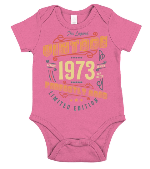 Vintage Legend Since 1973 Short Sleeve Baby One-Piece
