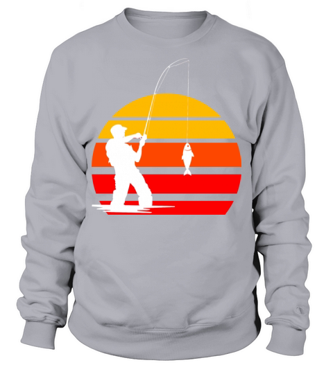 Angler vintage sunset retro Sweatshirt Unisex