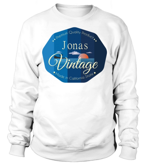 Jonas First Name Vintage Blue Sweatshirt Unisex